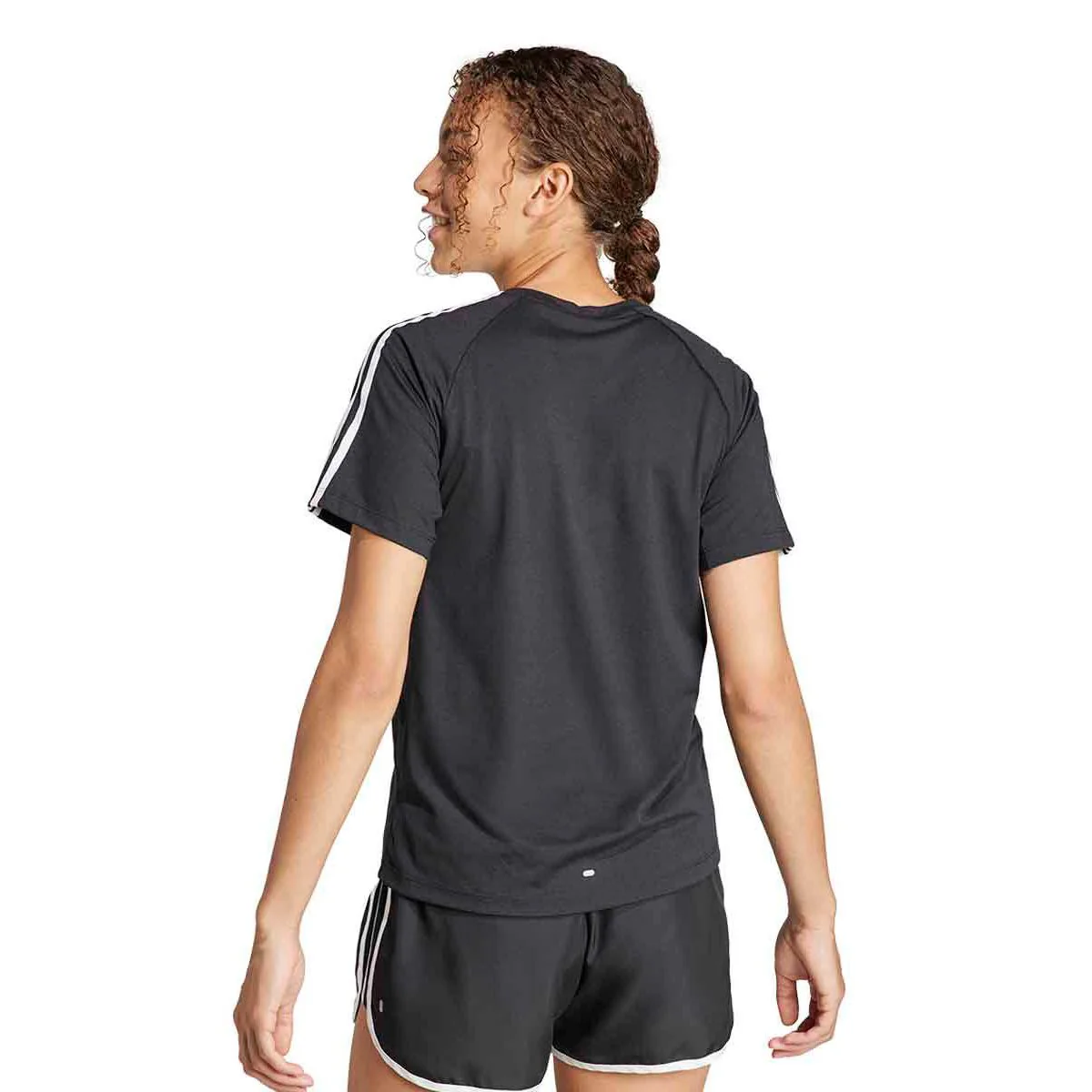 ADIDAS Own the Run 3-Stripes Women's Running T-Shirt - Black - 2XL (ASIAN SIZE)