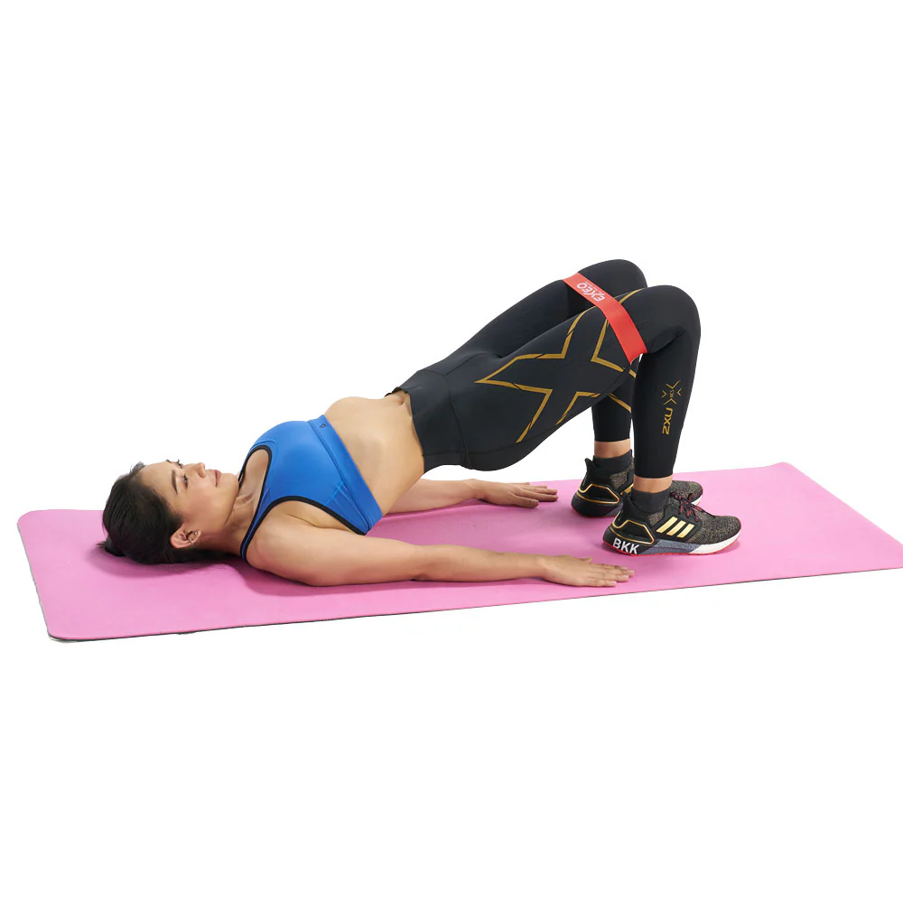 EXEO Mini Band แถบยางบริหารแบบห่วงสั้น สีแดง/เหลือง คู่ - Multi color - ONE SIZE