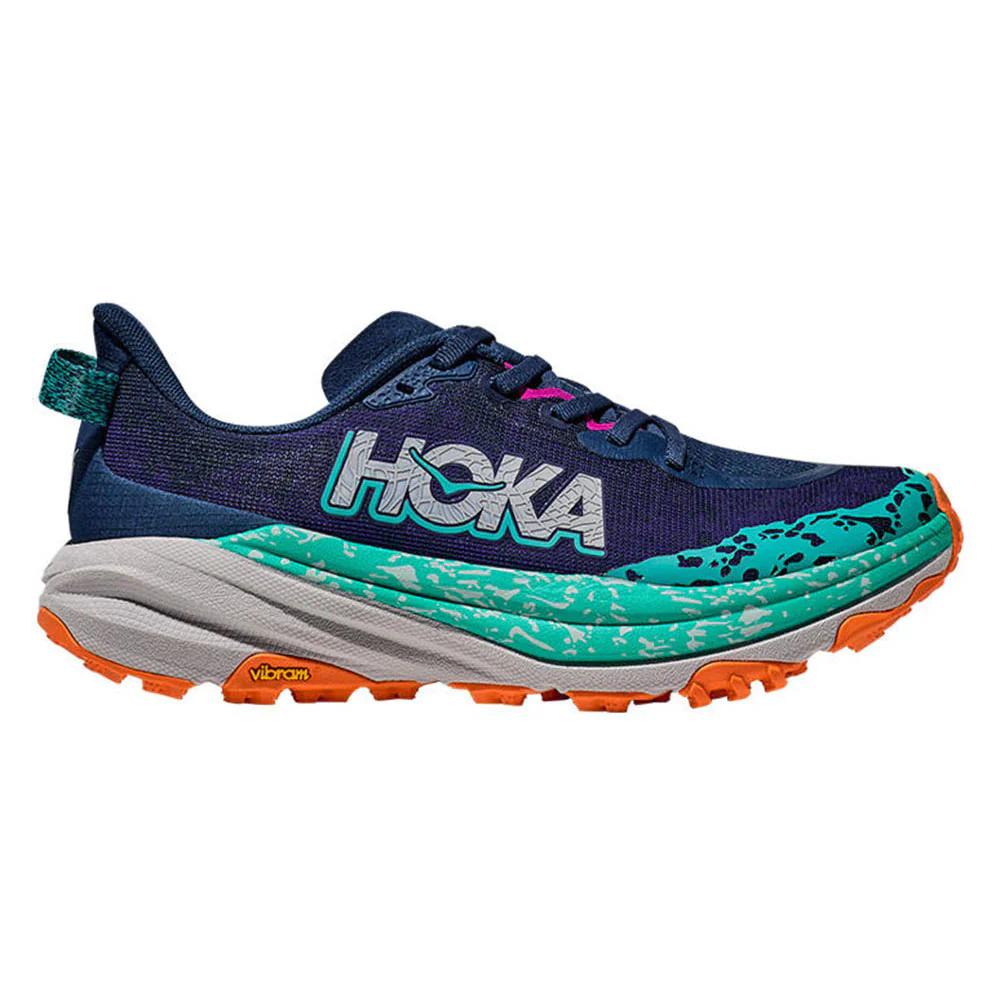 HOKA Speedgoat 6 Wide Women's Trail Running Shoes - Blue - US 6