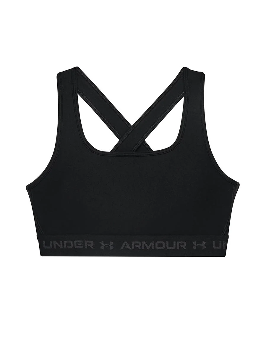 UNDER ARMOUR Mid Crossback Women's Sports Bra - Black - L (US SIZE)