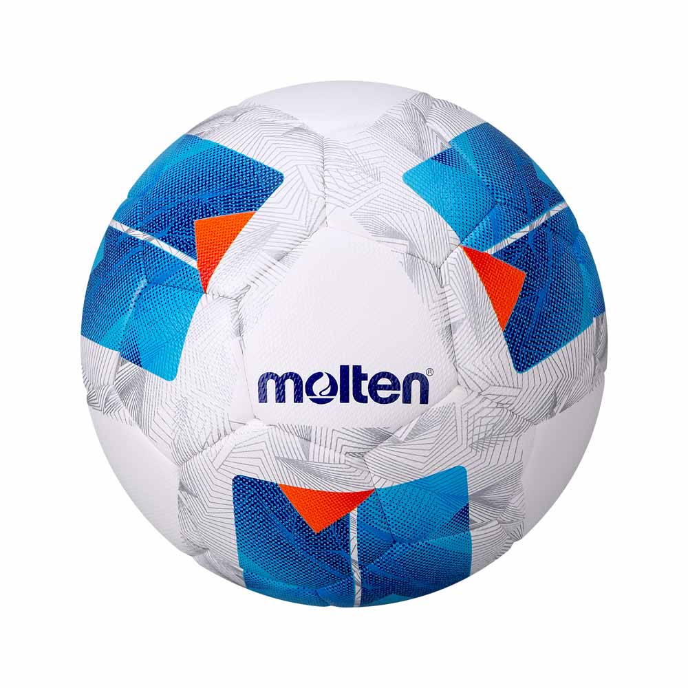 MOLTEN ฟุตบอล F5N3555-K PU อัดกาวเย็บ เบอร์ 5 สีขาว/น้ำเงิน - Multi color - BALL 5