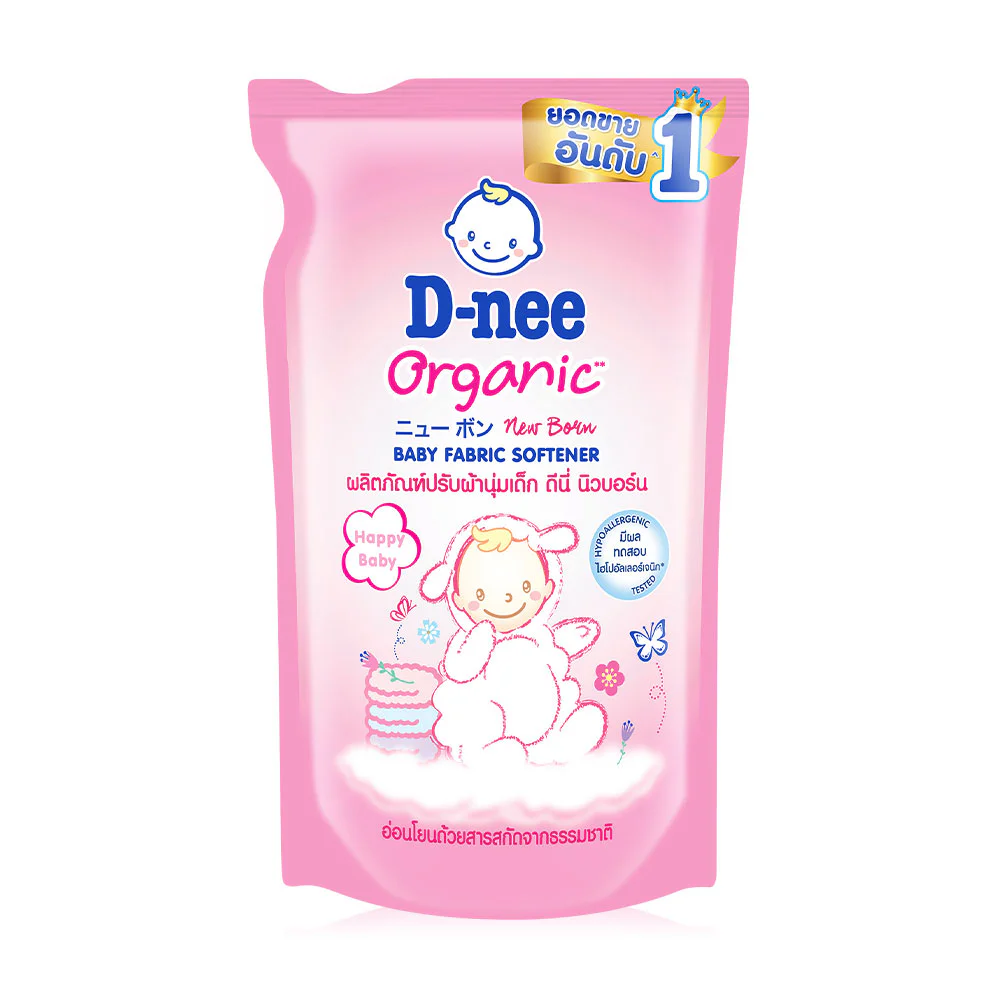 D-nee Baby Fabric Softener Organic Happy Baby [Pink] — Happy Baby, 530 мл