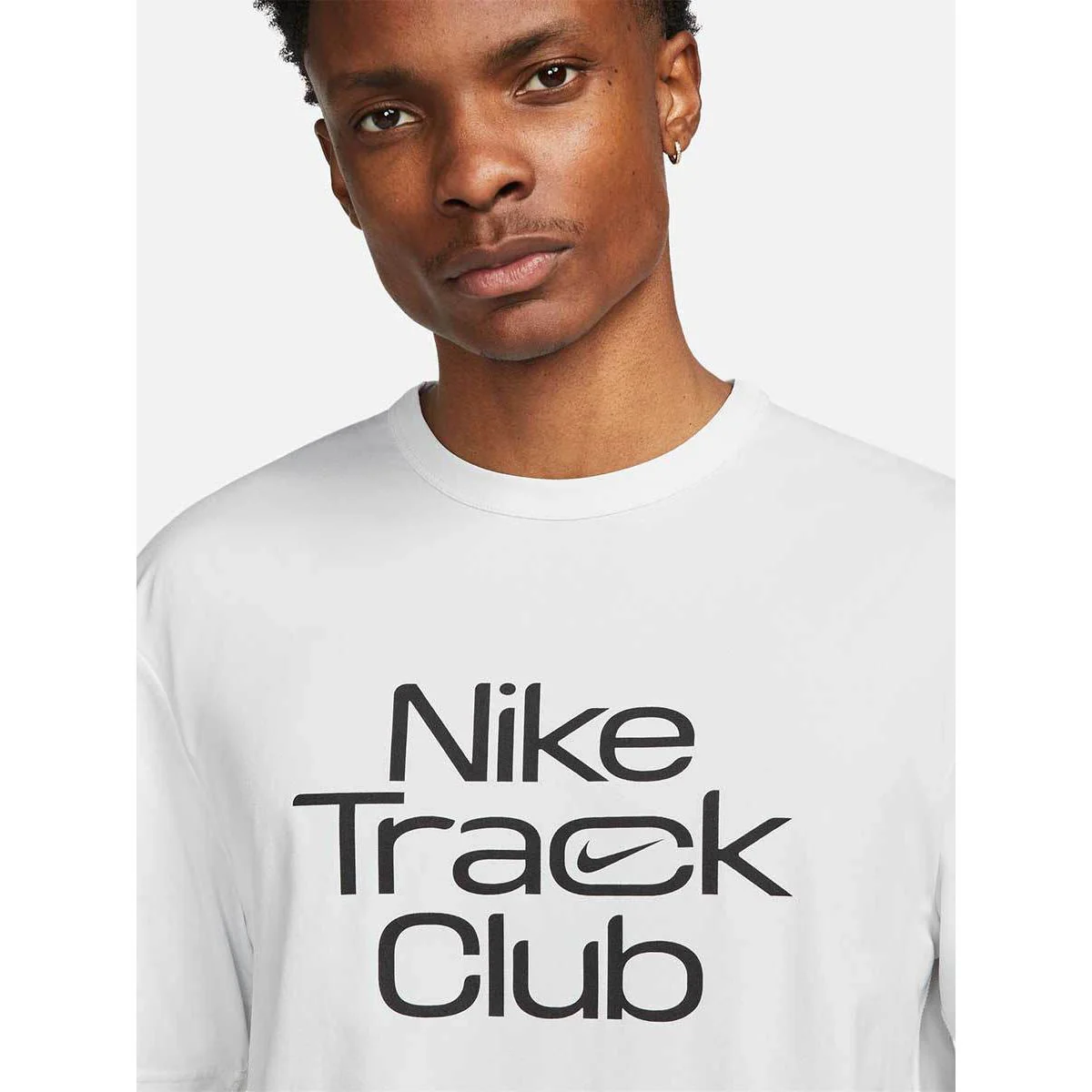 Мужская беговая футболка Nike Track Club — цвет белый, размер L (азиатский размер)