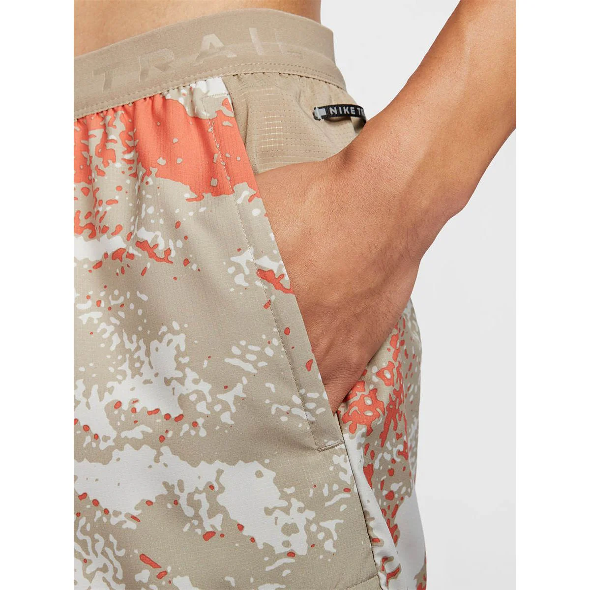 NIKE Trail Stride 7" Brief-Lined Men's Running Shorts - Brown - L (US SIZE)