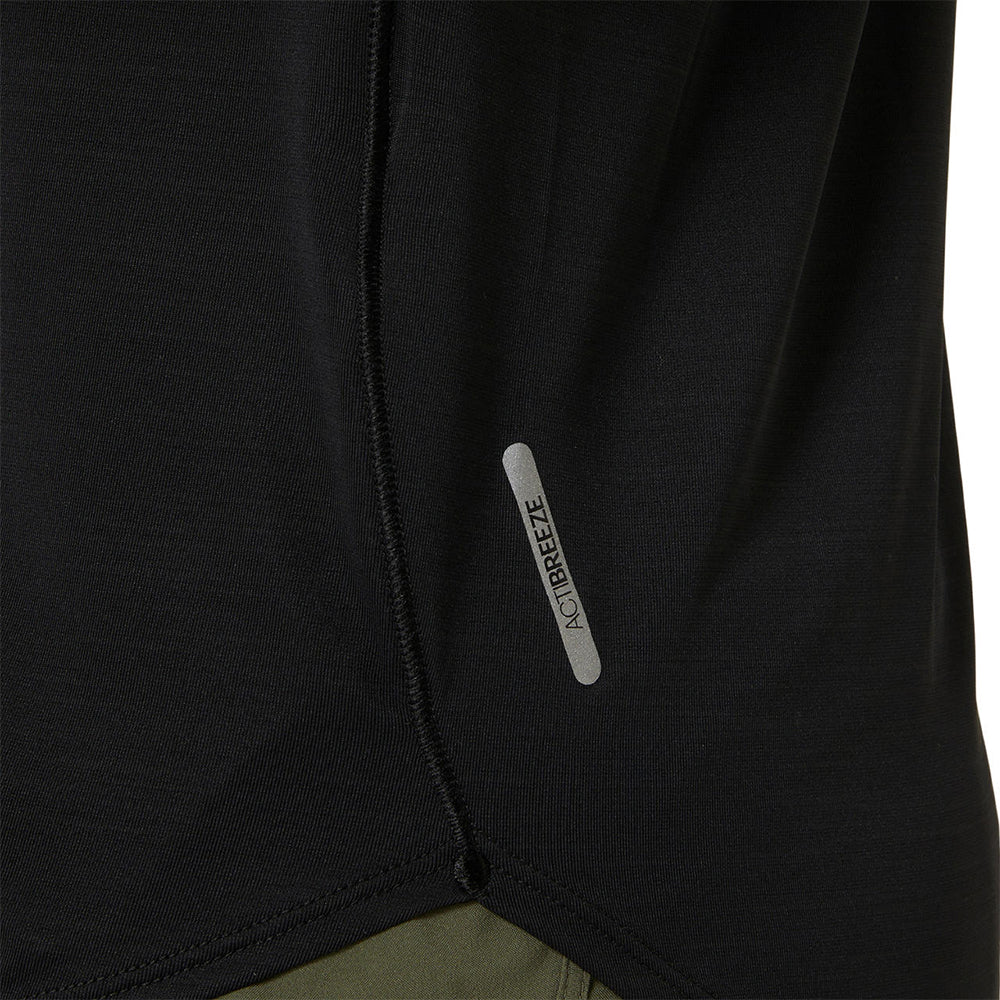 ASICS Road V-Neck Women's Running T-Shirt - Black - L (US SIZE)