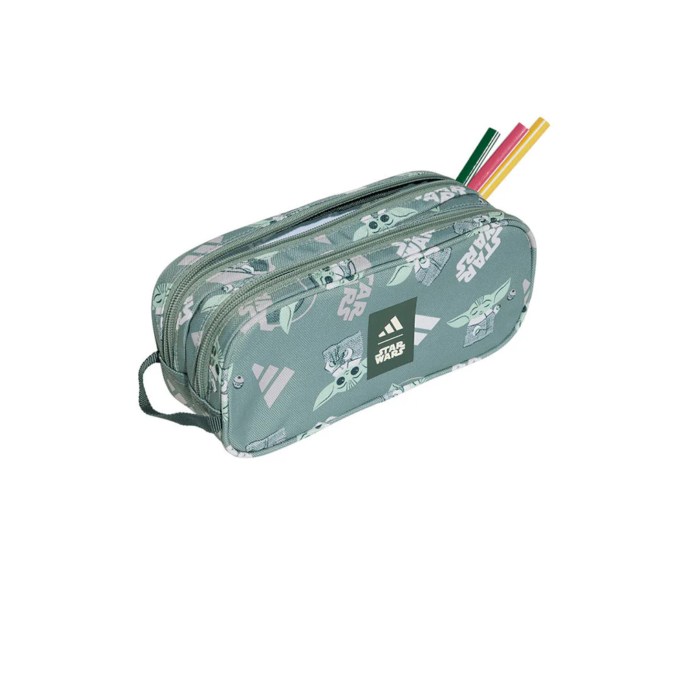 ADIDAS Star Wars Mandalorian Allover Print Kids Pencil Case - Green - ONE SIZE