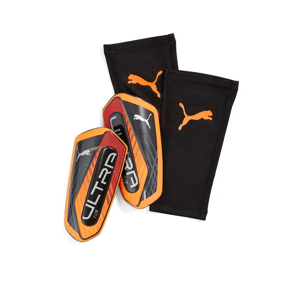 PUMA Ultra Flex Men's Football Shinguards - Orange - L (UK SIZE)