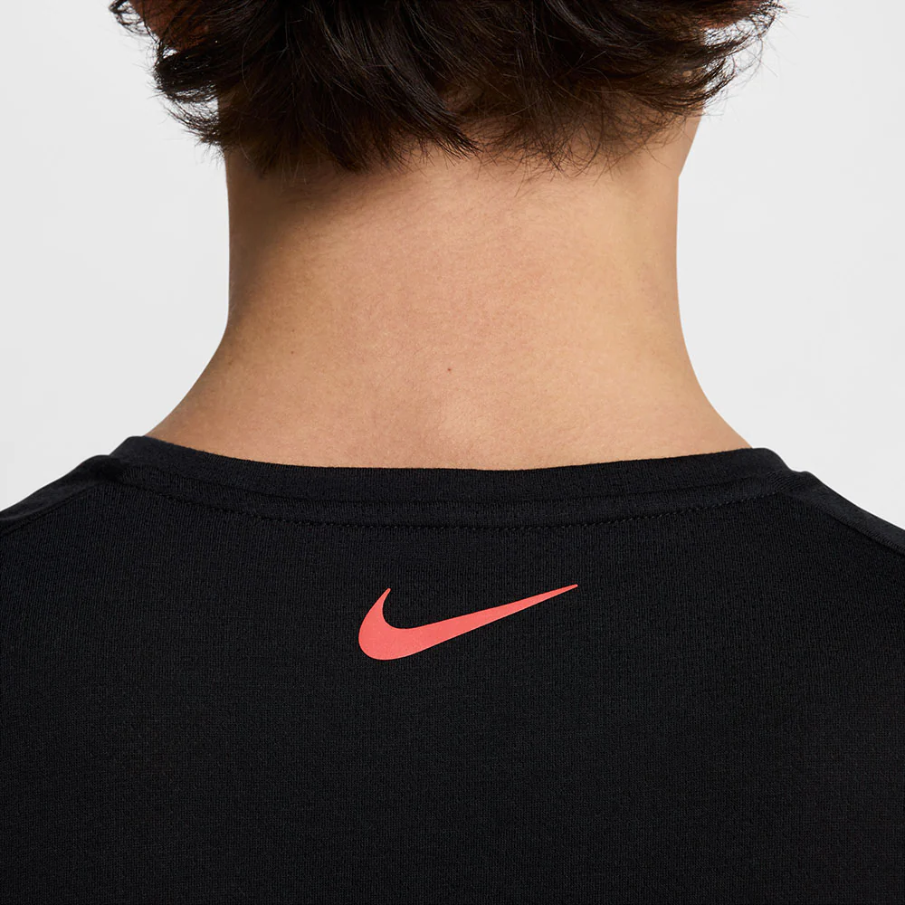 NIKE Rise 365 Run Energy Men's Running T-Shirt - Black - L (ASIAN SIZE)