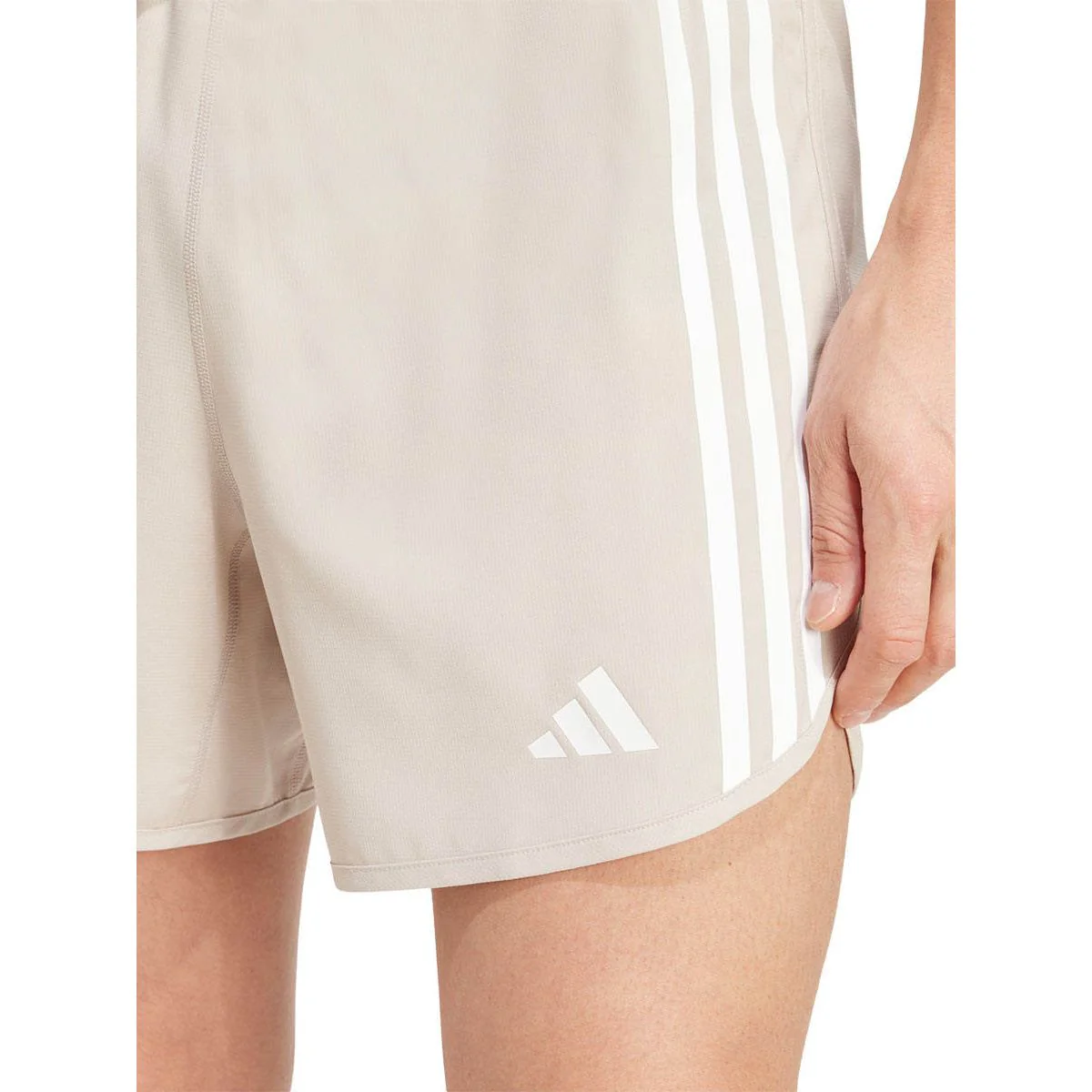 Мужские беговые шорты Adidas Own The Run 3-Stripes — цвет кремовый, размер 2XL (азиатский размер)