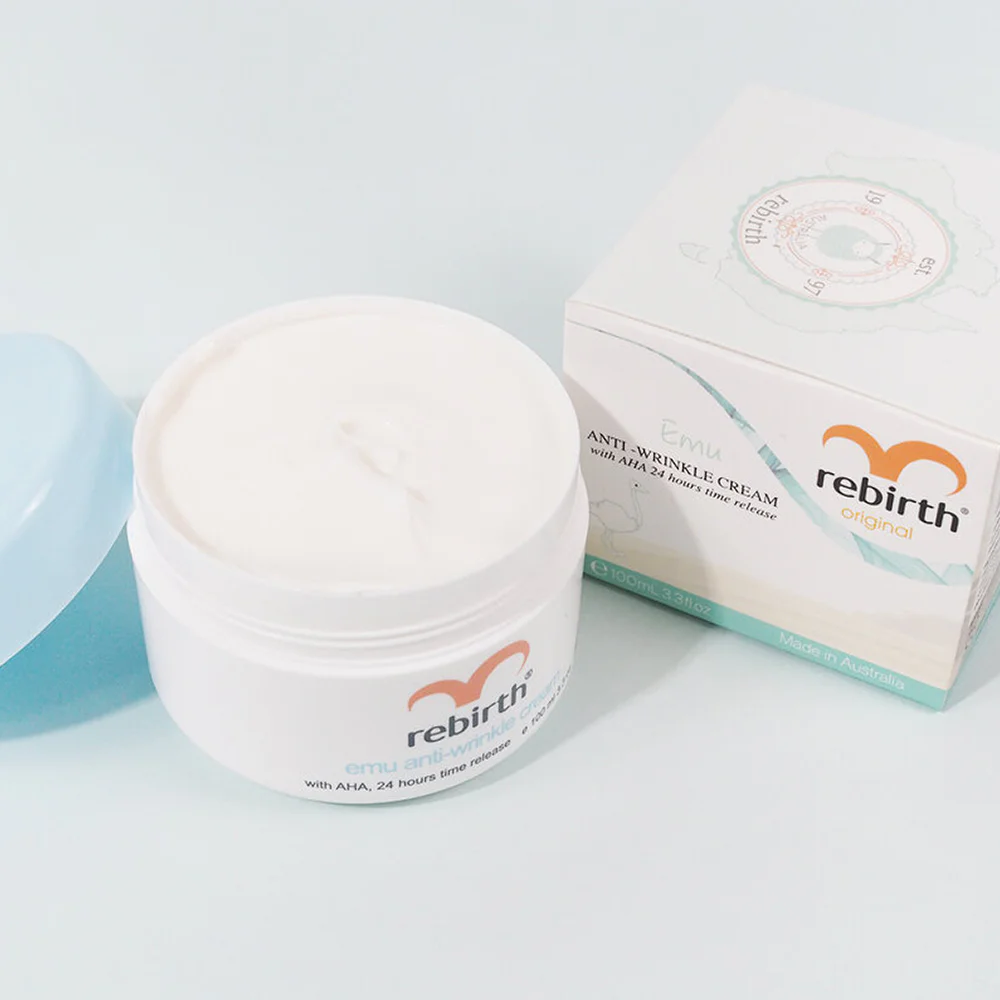 Rebirth Set 2 Items Placenta Placenta Anti-Wrinkle Cream 100ml + Emu Anti-Wrinkle Cream 100ml [Free! Alright Micellar Soap 70g]