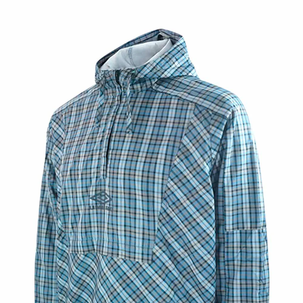 UMBRO Checked Cagoule Men's Hoodie - Blue - 2XL (US SIZE)