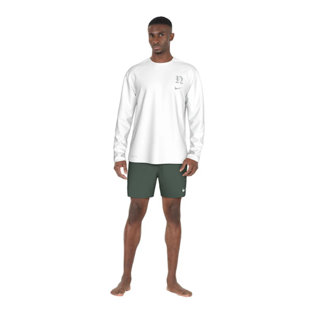 Мужская рубашка Nike Hydroguard Long-Sleeve Swim — цвет белый, размер L (американский размер)