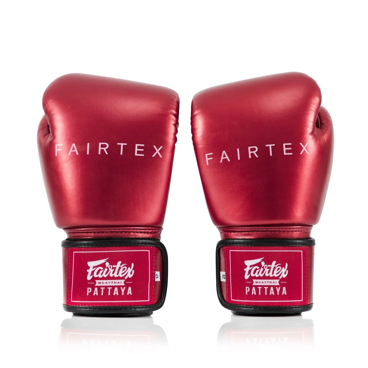 "Metallic" Boxing Gloves - Red - Red - 10 oz