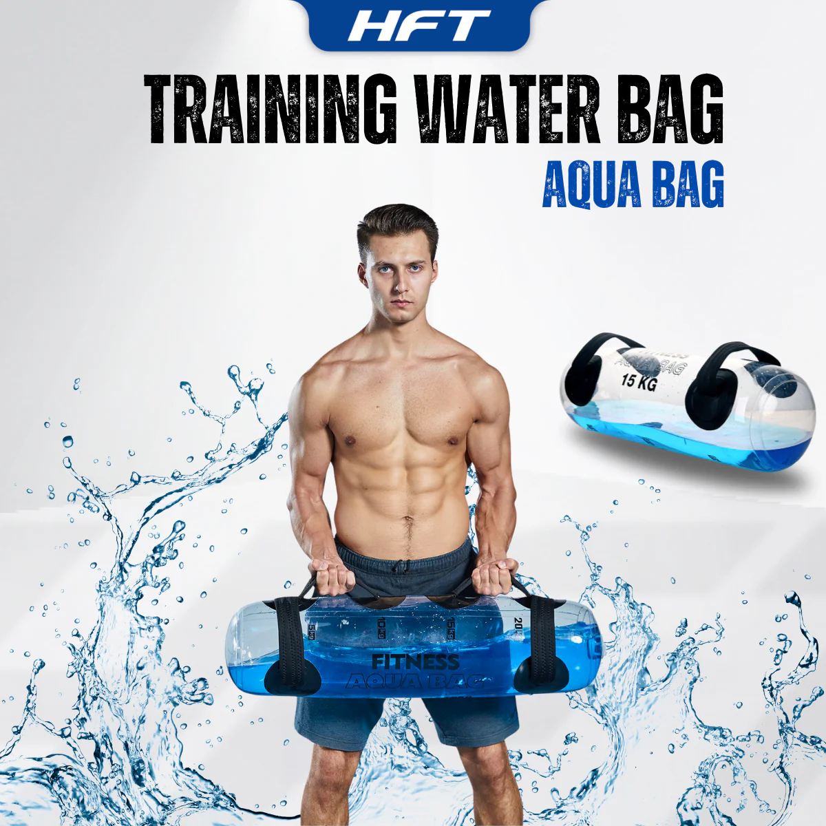 Aqua Bag กระเป๋าใส่น้ำฟิตเนส - Homefittools - Black - 10 KG