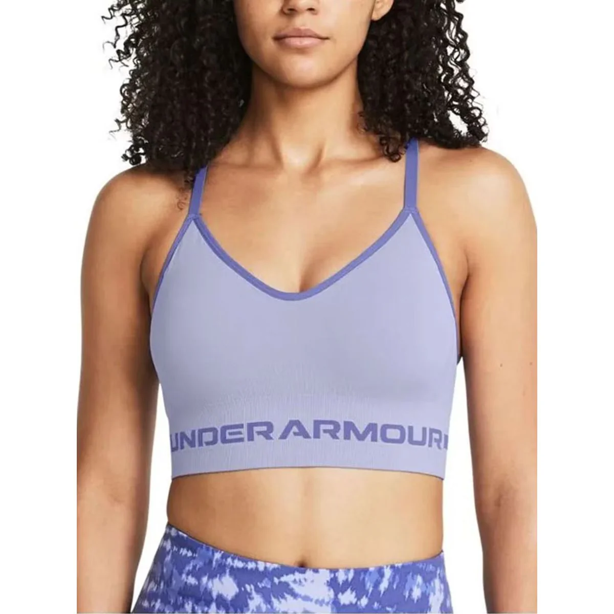 Женский спортивный топ Under Armour Seamless Low Long — цвет фиолетовый, размер L (американский размер)