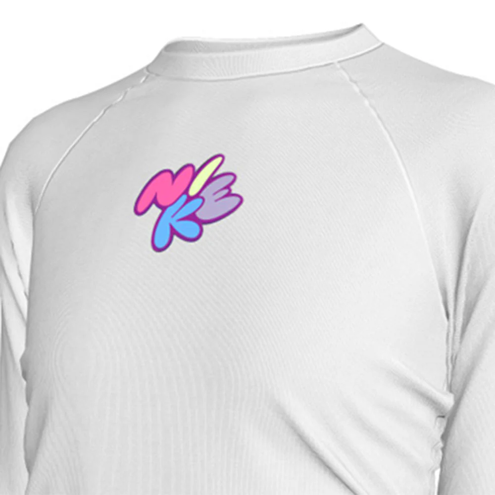 Nike Long-Sleeve Hydroguard Girls Rashguard — цвет белый, размер L (американский размер)