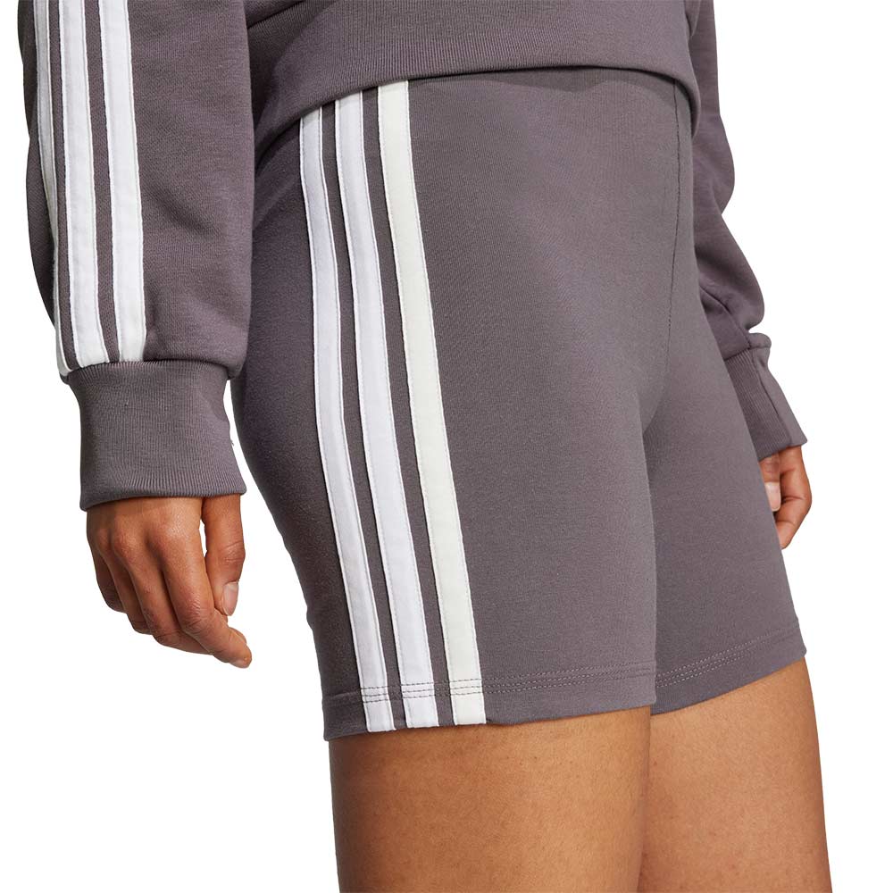 ADIDAS Essentials 3-Stripes High Waisted Women's Biker Shorts - Grey - L (ASIAN SIZE)