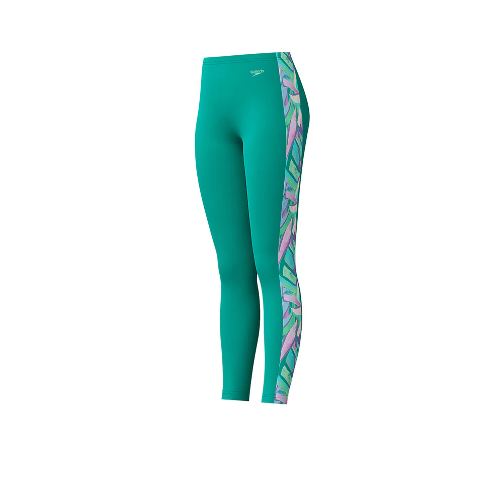 SPEEDO Printed Panel Girls Swim Pants - Green - 11-12 YEARS