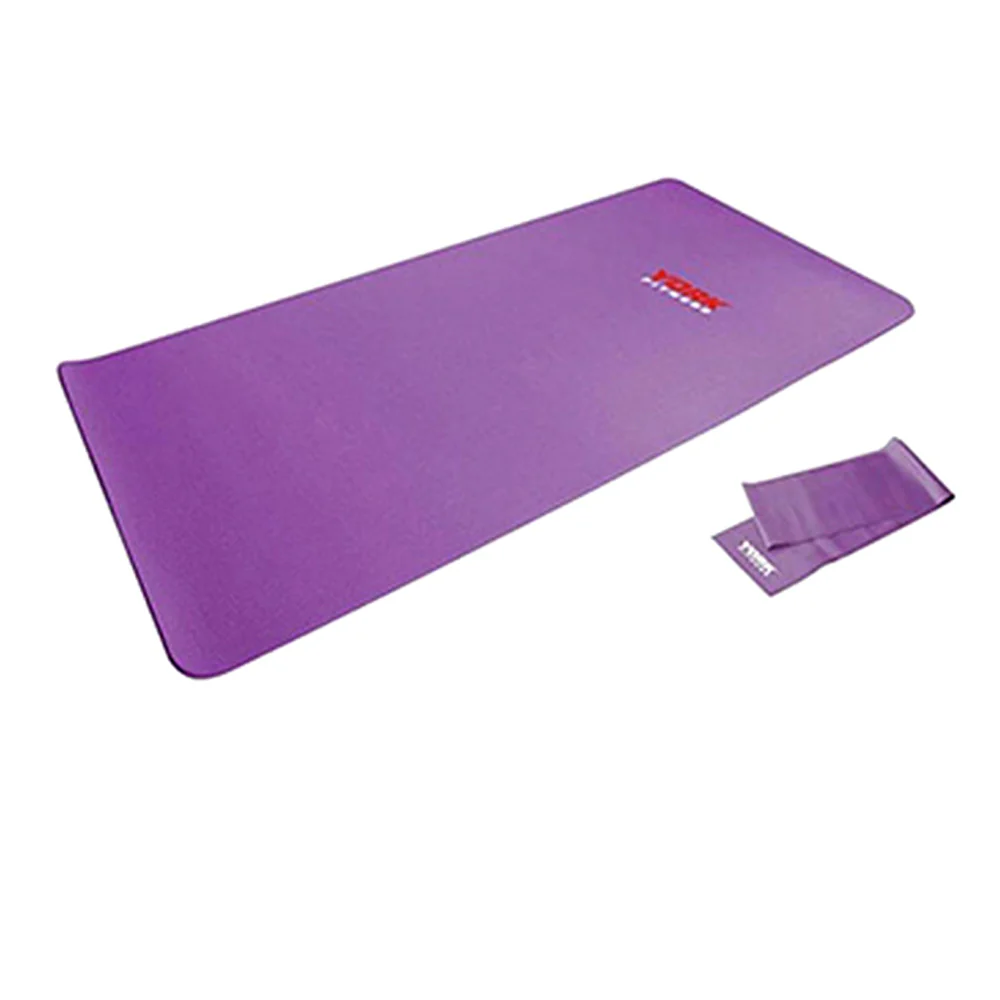 YORK 60226 Pilates Mat With Resistance Band - Pink - ONE SIZE