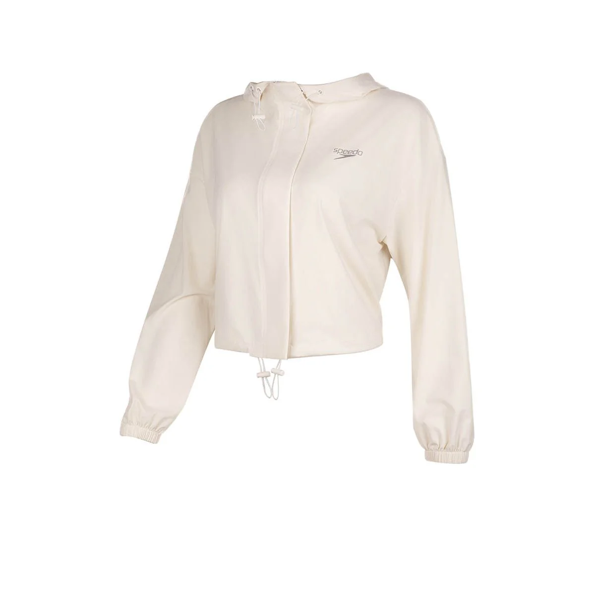 Женская куртка Speedo Crop Zip Long Sleeve — цвет белый, размер 2XL (UK SIZE)