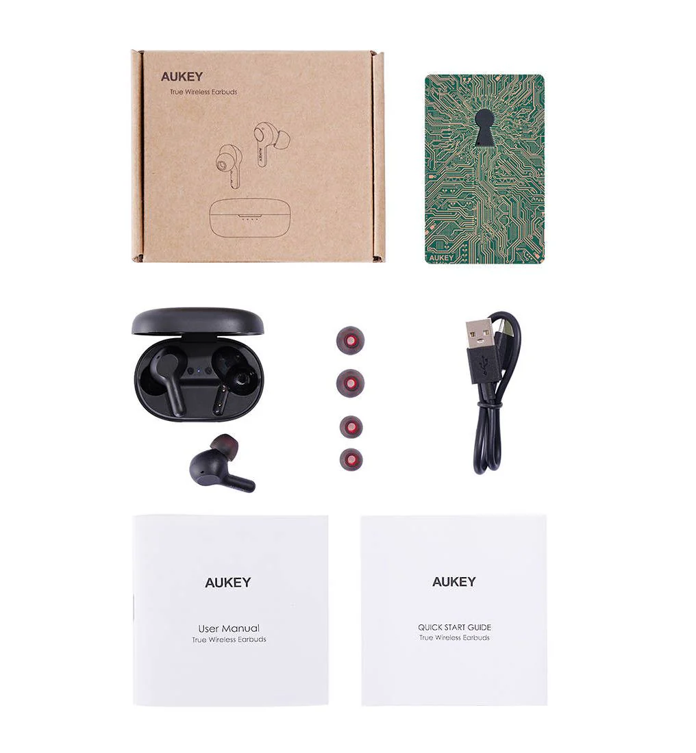 AUKEY EP-T25 Wireless Earphone - Black - ONE SIZE