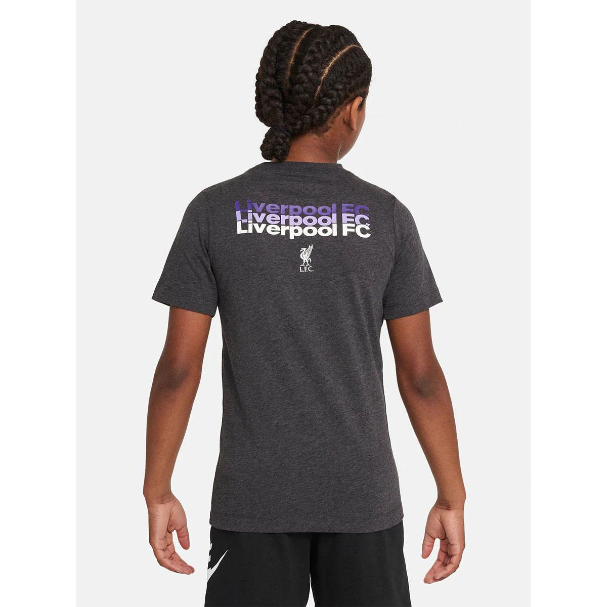 NIKE Liverpool FC Kids Football T-Shirt - Black - L (US SIZE)