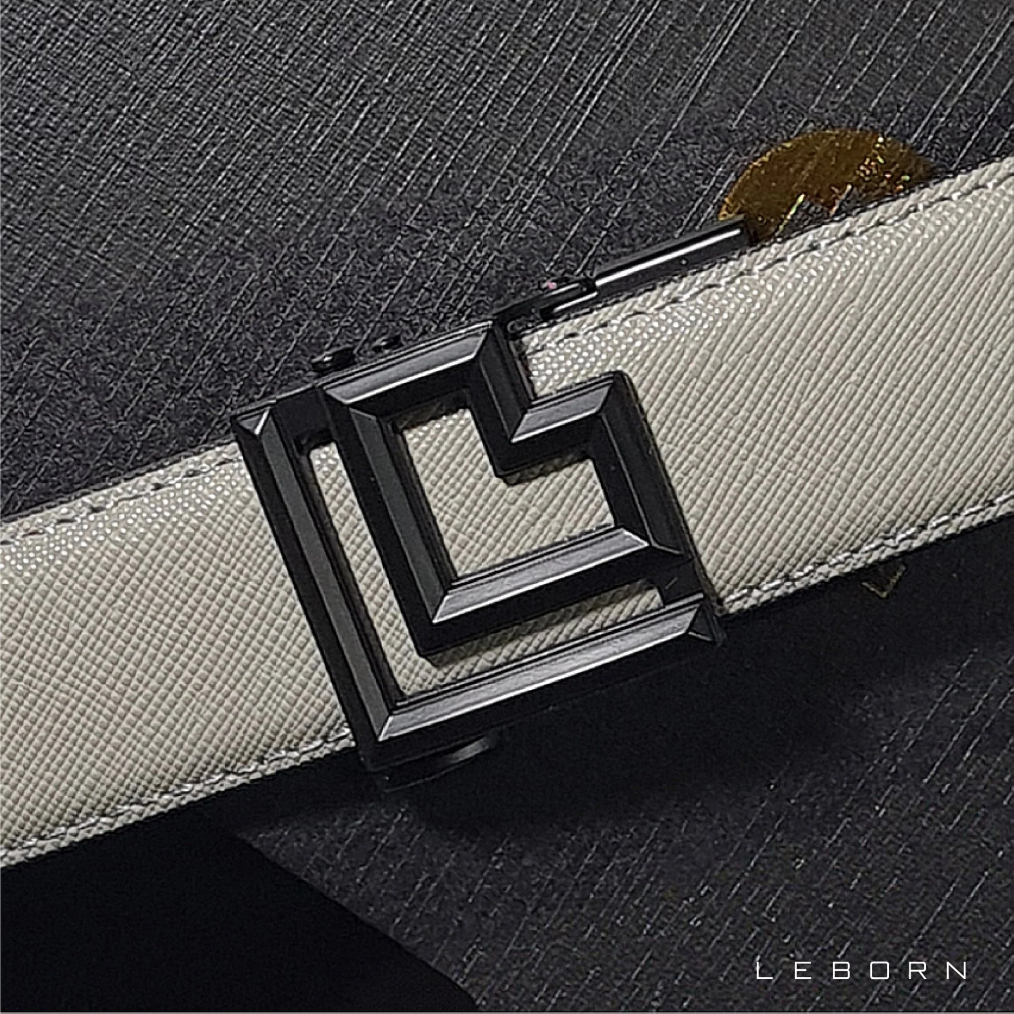 LEBORN เข็มขัด JIMMINES หัวเข็มขัดดำ - Multi Color - ONE SIZE - Black