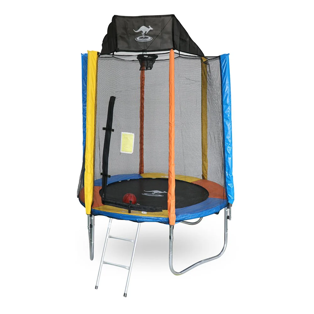 Sanook Trampoline แทรมโพลีนที่กระโดด รุ่นสแตนดาด ขนาด 6 ฟุต แถมฟรีแป้นบาส หลากสี - Multi color - One Size