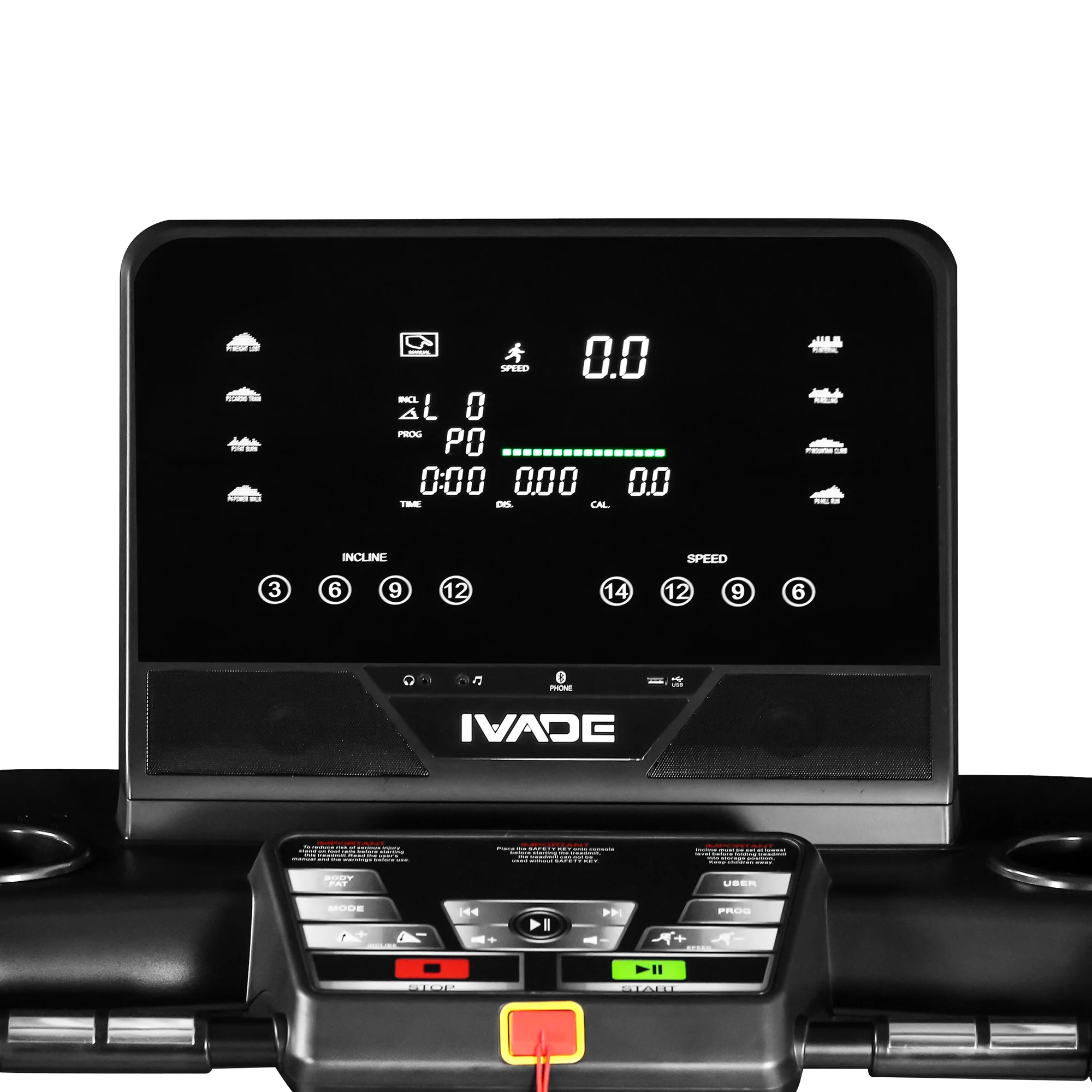 ลู่วิ่งไฟฟ้า รุ่น IV70 (SEMI-Commercial) (ดำ) - Black - ONE SIZE