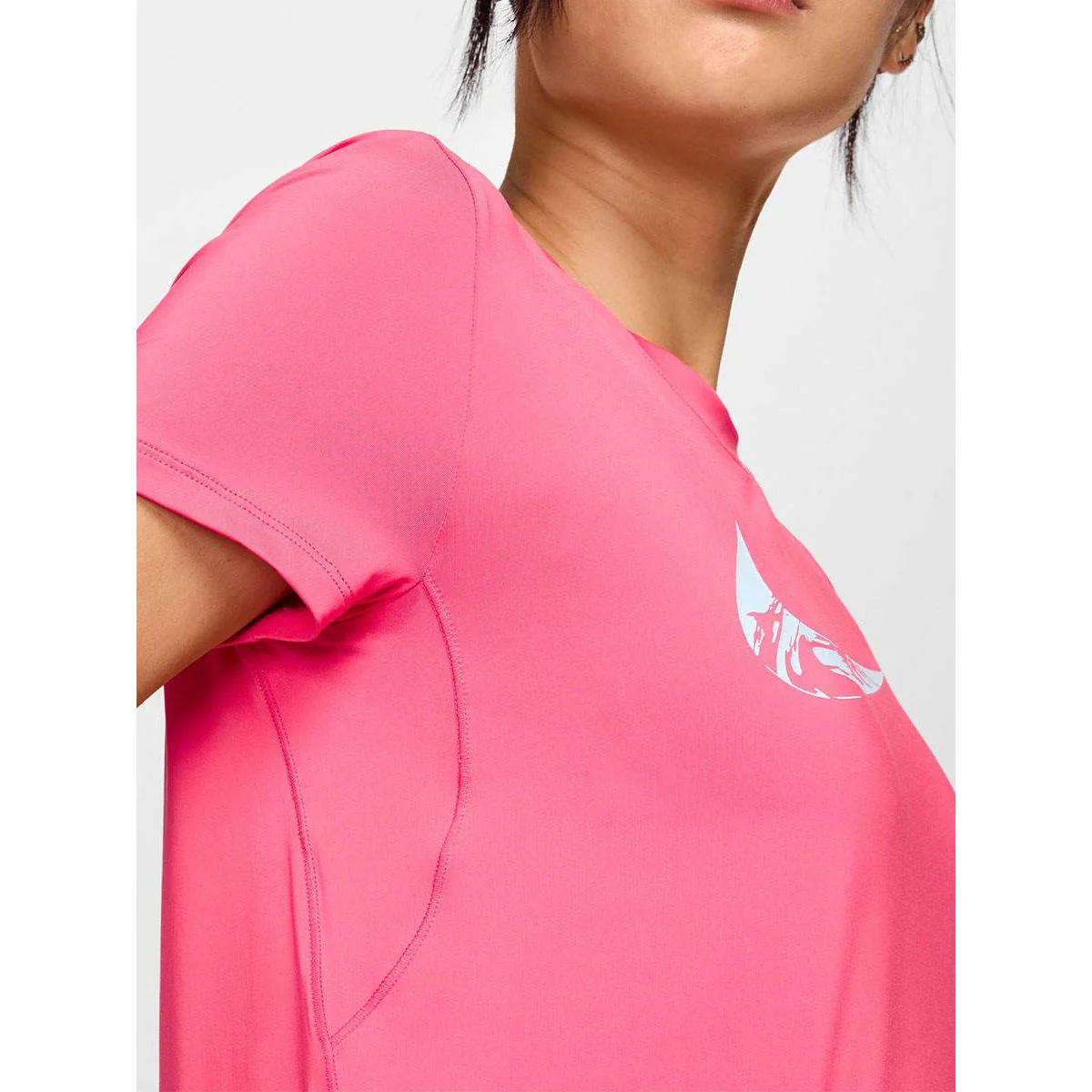 Женская беговая футболка Nike One Dri-FIT Graphic — цвет красный, размер L (американский размер)