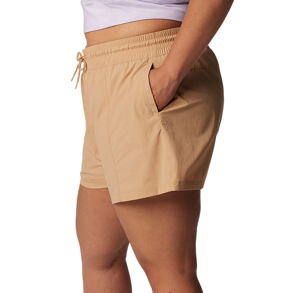 COLUMBIA Boundless Trek 5" Women's Shorts - Beige - L (US SIZE)