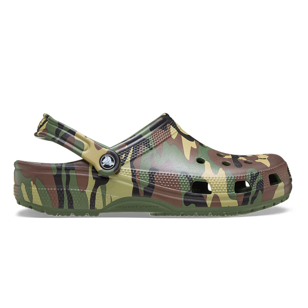 CROCS Camouflage Classic Clog Unisex Lifestyle Shoes - Green - M10/W12
