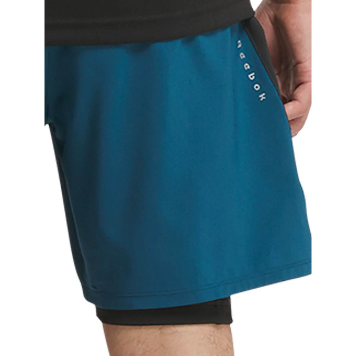 REEBOK Running 2-1 Men's Running Shorts - Blue - L (US SIZE)