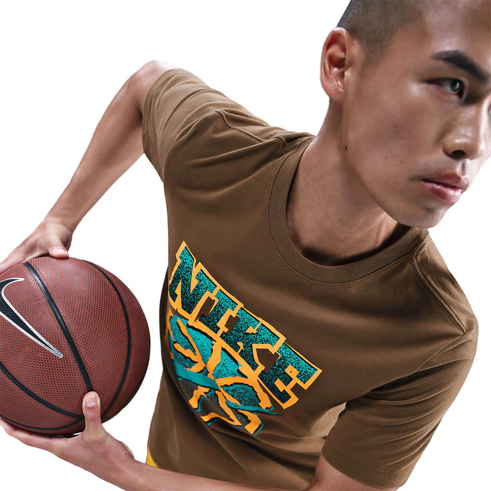 Мужская футболка Nike Dri-FIT Basketball — цвет коричневый, размер 2XL (американский размер)