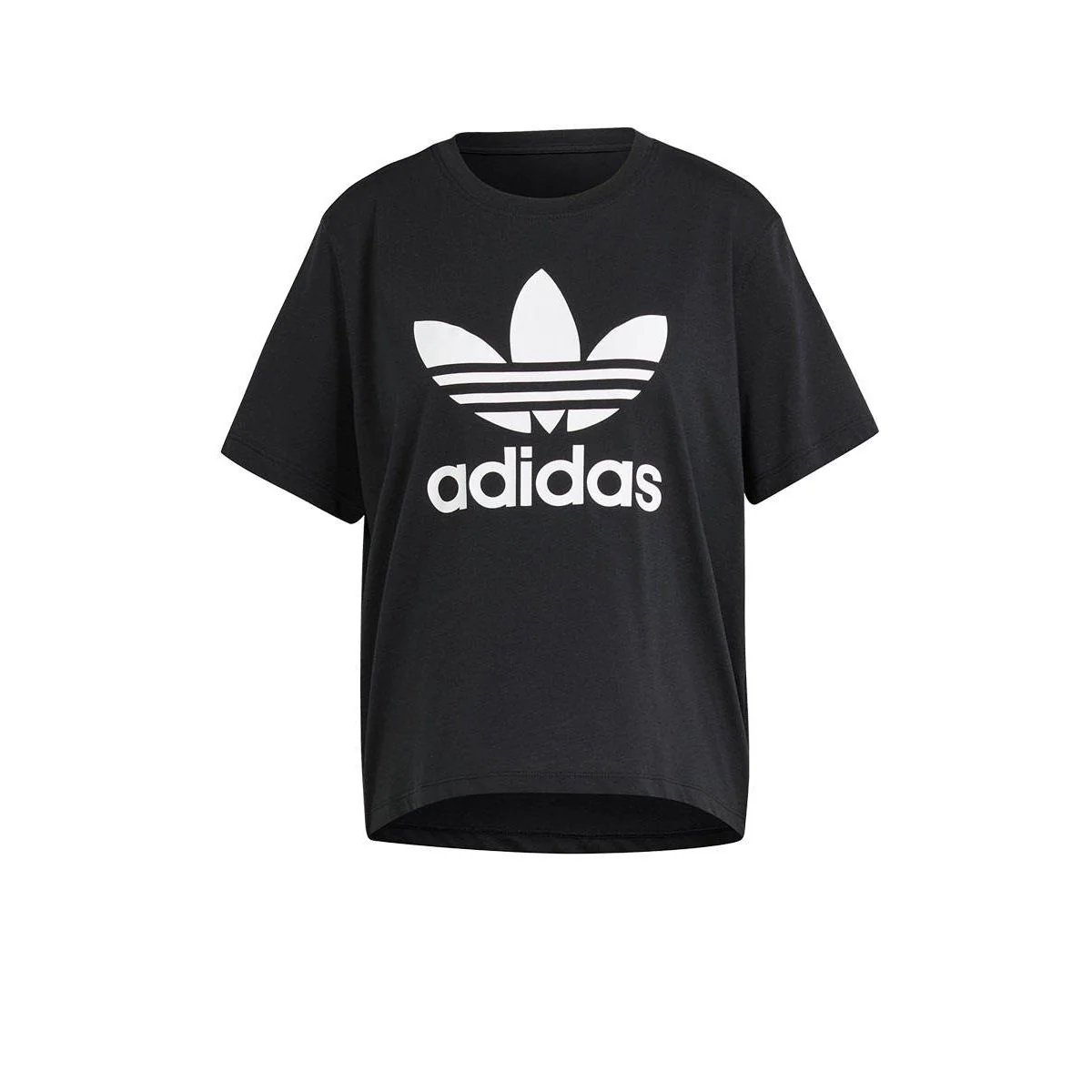 ADIDAS ORIGINALS Adicolor Trefoil Boxy Women's T-Shirt - Black - 2XS (ASIAN SIZE)