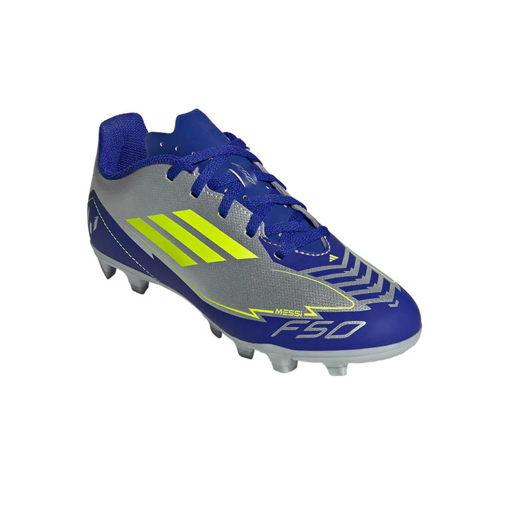 ADIDAS F50 Club Messi MG Kids Football Shoes - Silver - UK 1
