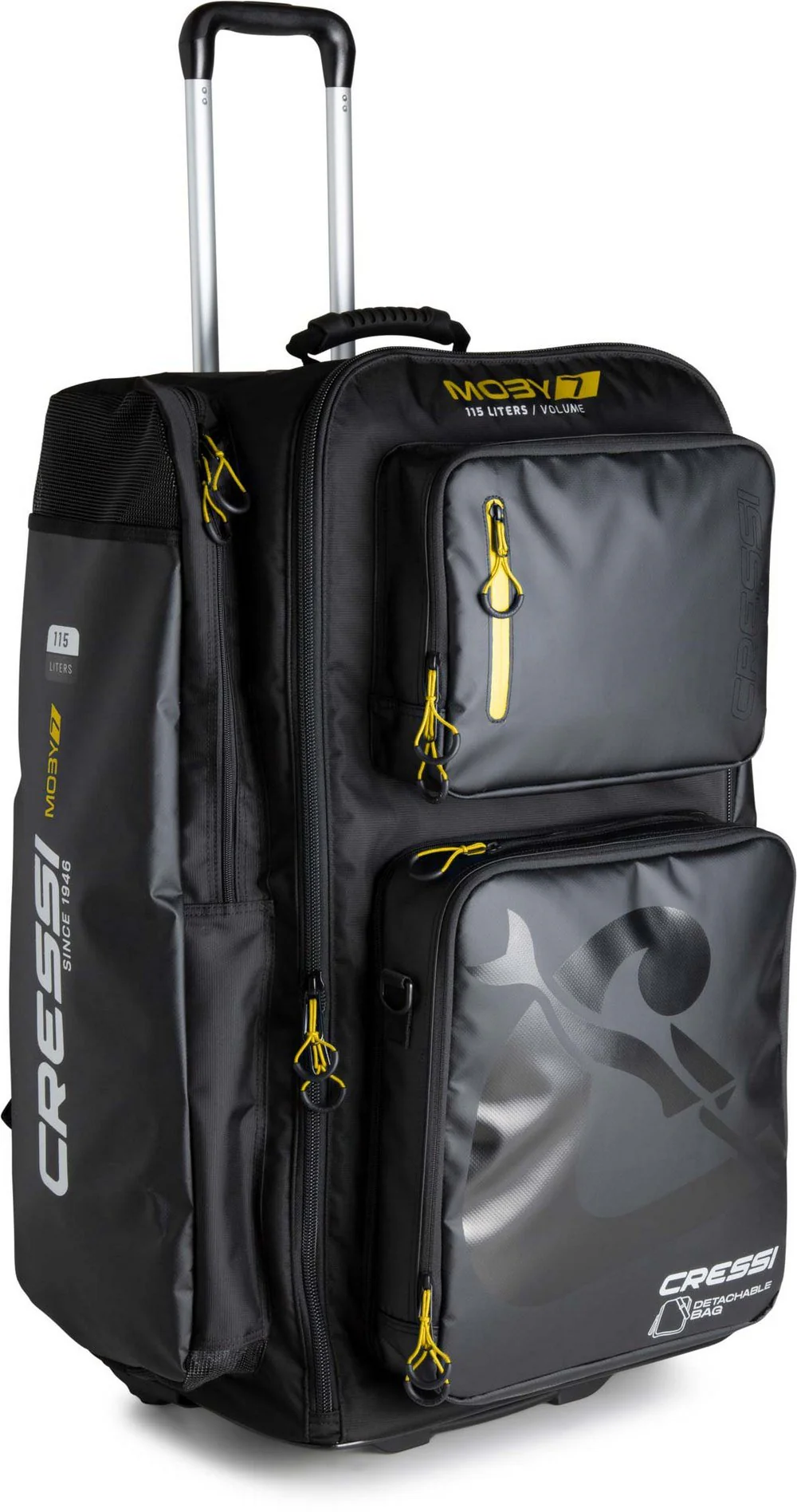 CRESSI Moby 7 Trolley Bag - Black - One Size - Black