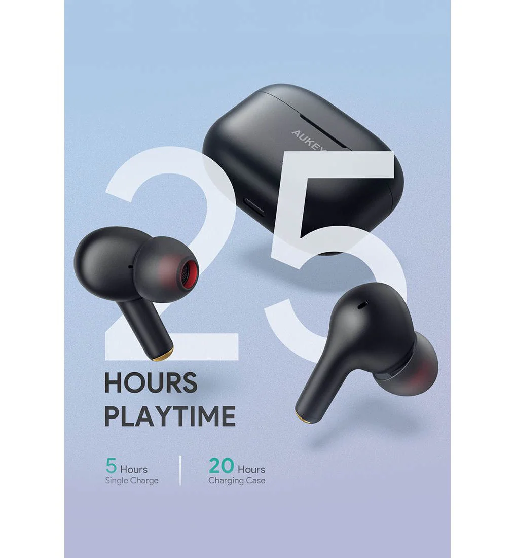 AUKEY EP-T27 Wireless Earphone - Black - ONE SIZE
