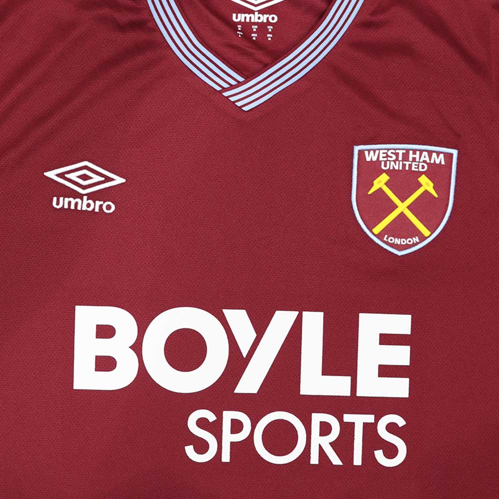 UMBRO Men's West Ham United Home 2025/26 Jersey - Red - 2XL (US SIZE)