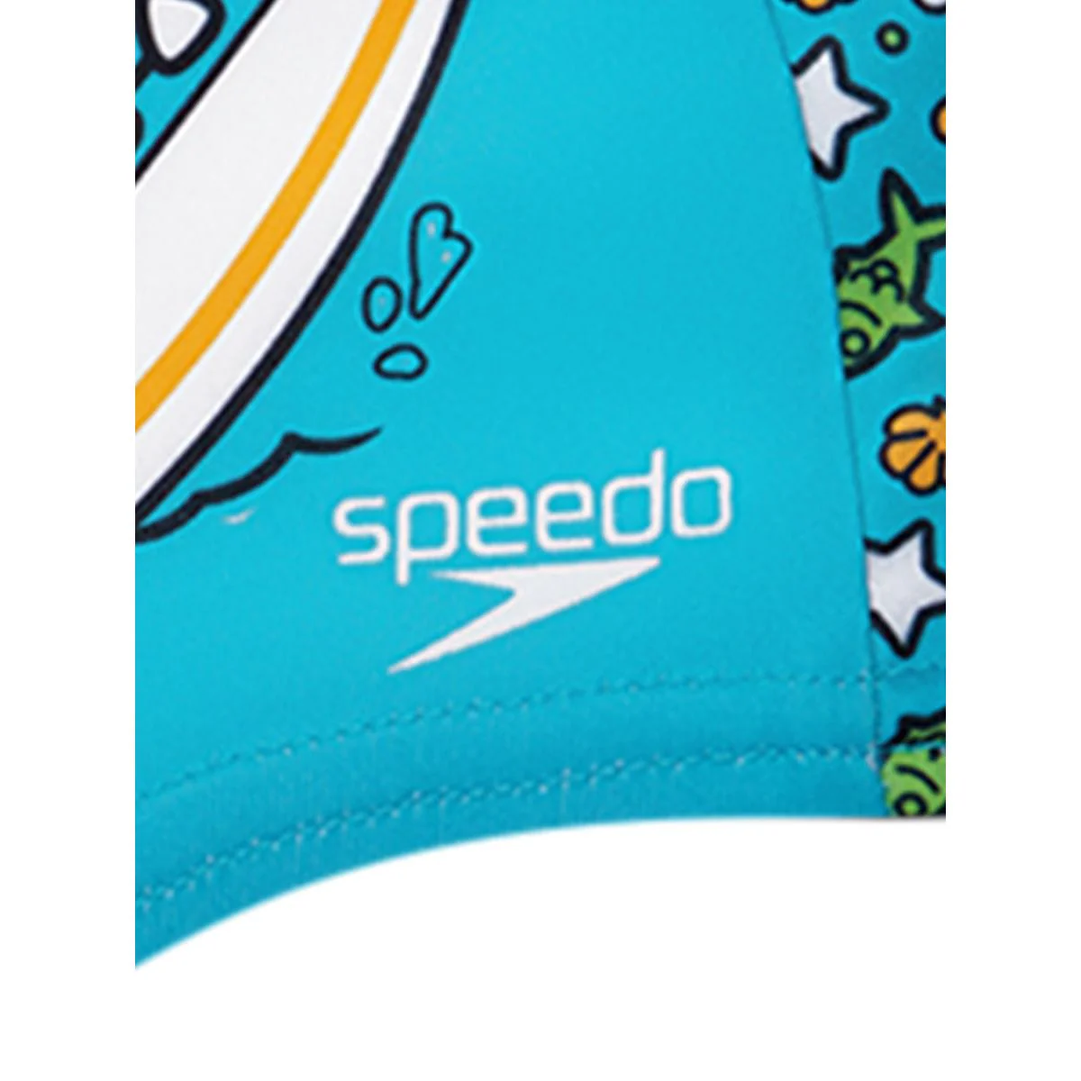SPEEDO Printed Polyester Kids Swim Cap - Blue - ONE SIZE
