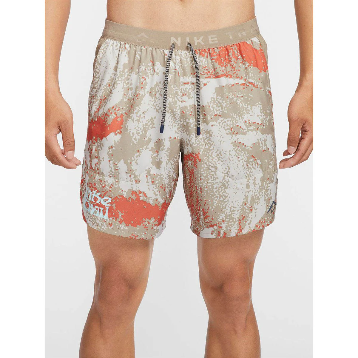 NIKE Trail Stride 7" Brief-Lined Men's Running Shorts - Brown - L (US SIZE)