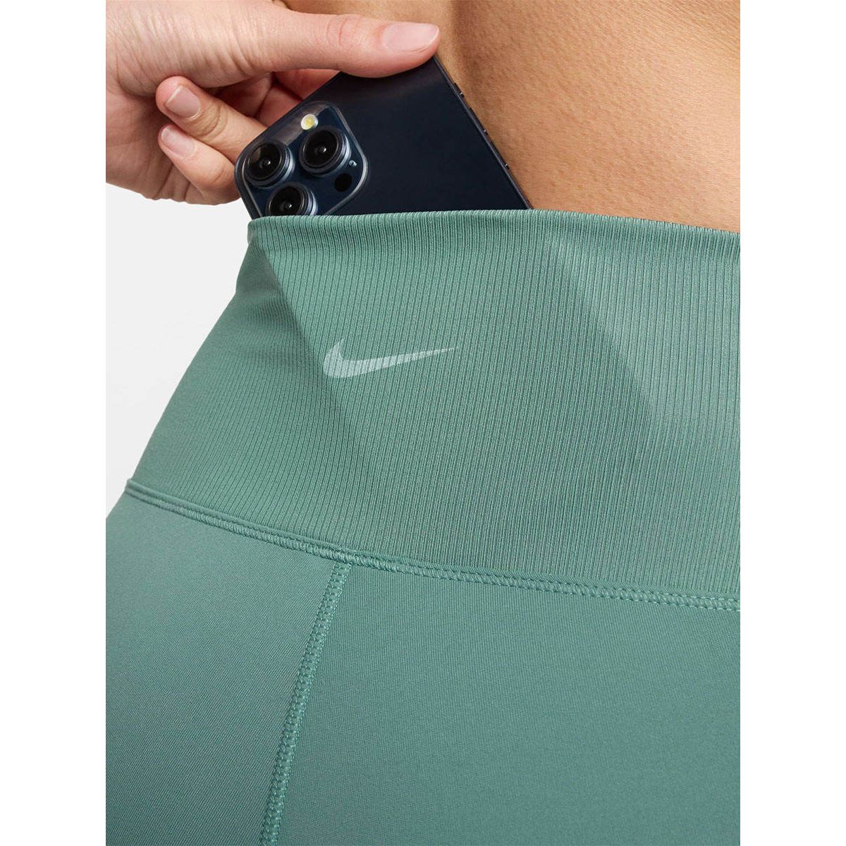 NIKE One Rib Women's Training Shorts - Green - L (ASIAN SIZE)