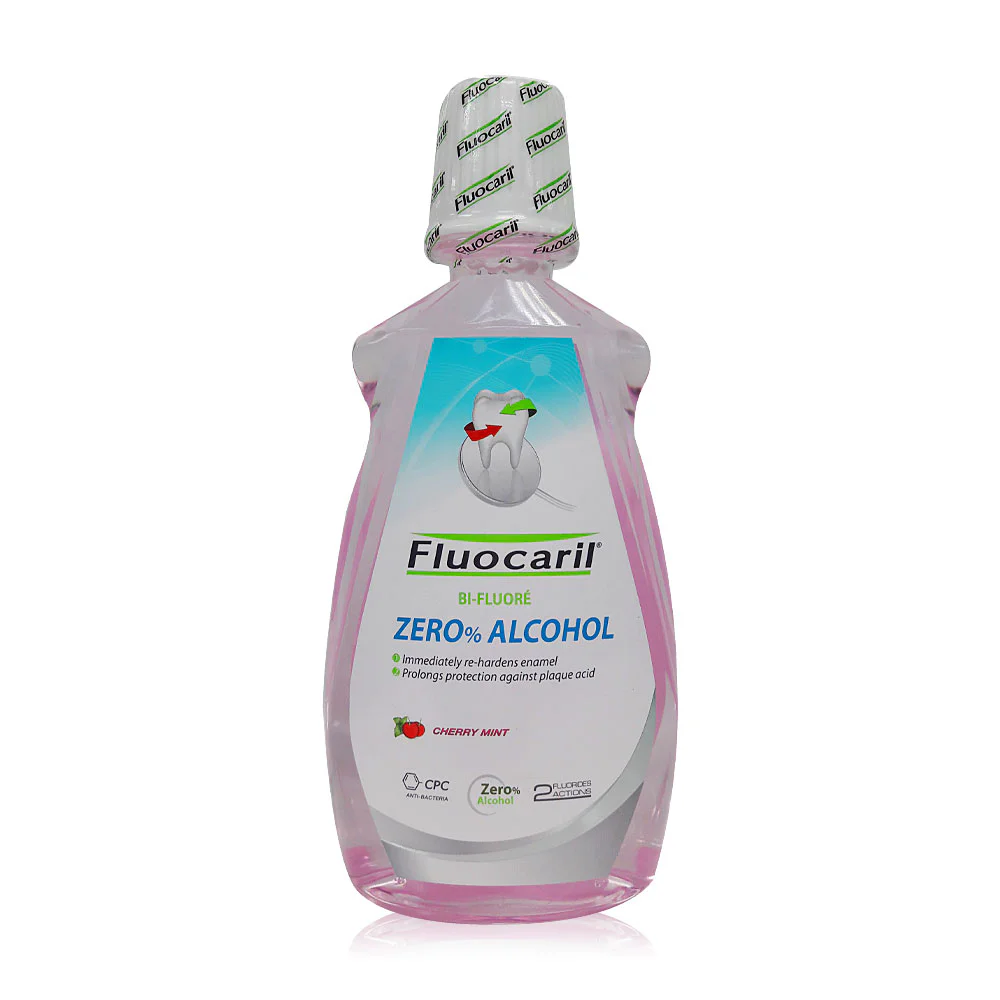 Fluocaril Zero% Alcohol Mouthwash — Double Cherry, 500 мл