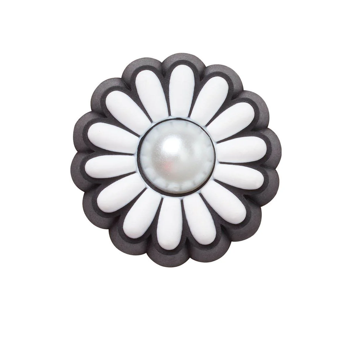 CROCS Jibbitz Flower with Pearl Shoes Charm - White - ONE SIZE