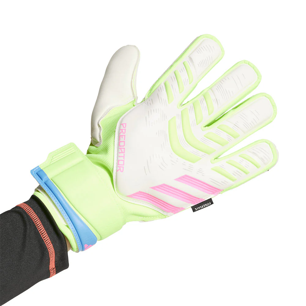 Мужские перчатки Adidas Predator Match Fingersave Goalkeeper — цвет белый, размер UK 7