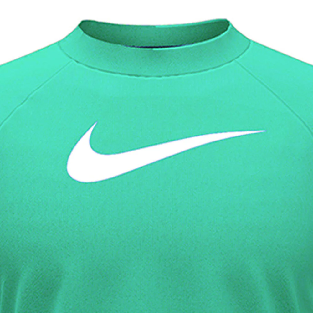 NIKE Long Sleeve Hydroguard Boys Rashguard - Green - L (US SIZE)