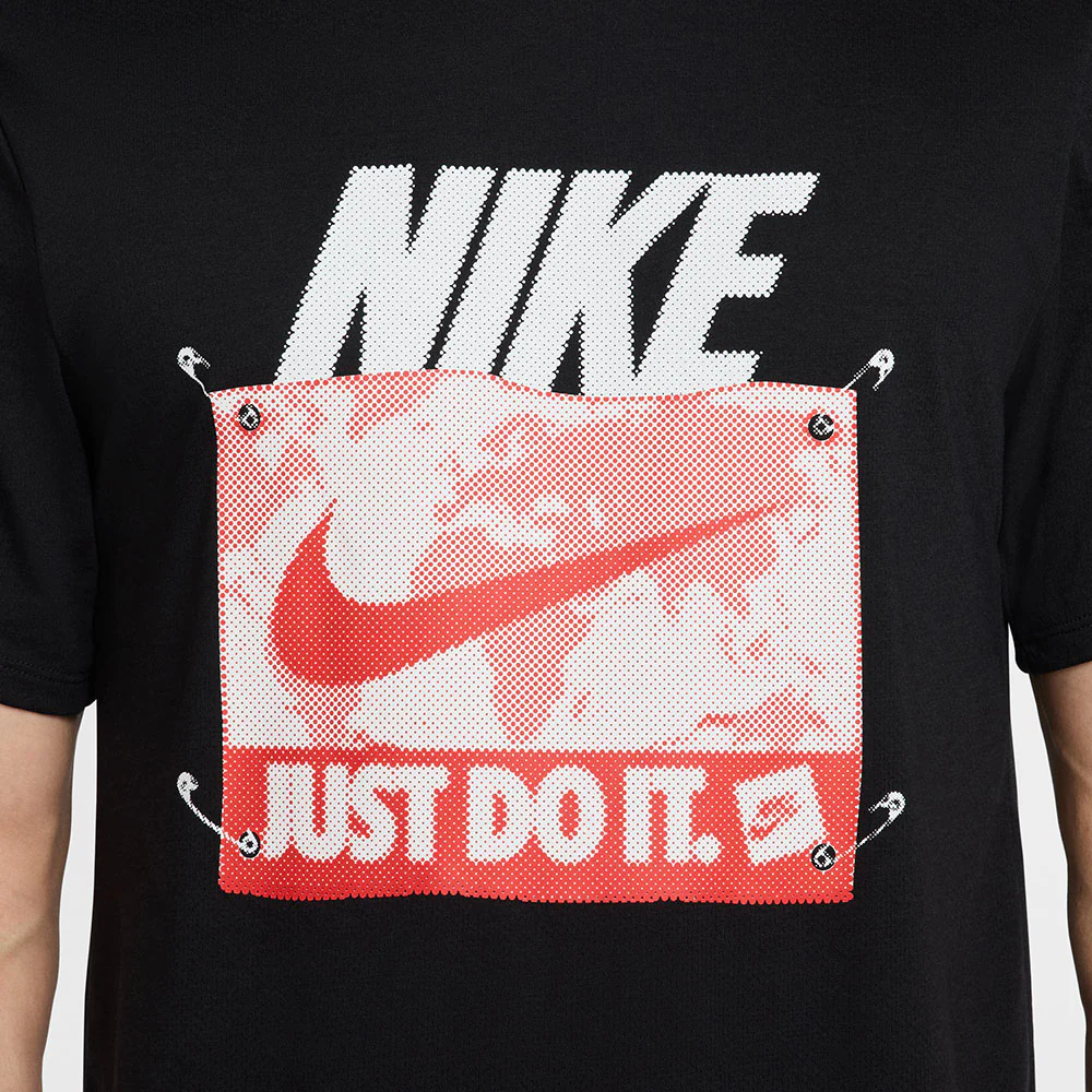 NIKE Rise 365 Run Energy Men's Running T-Shirt - Black - L (ASIAN SIZE)