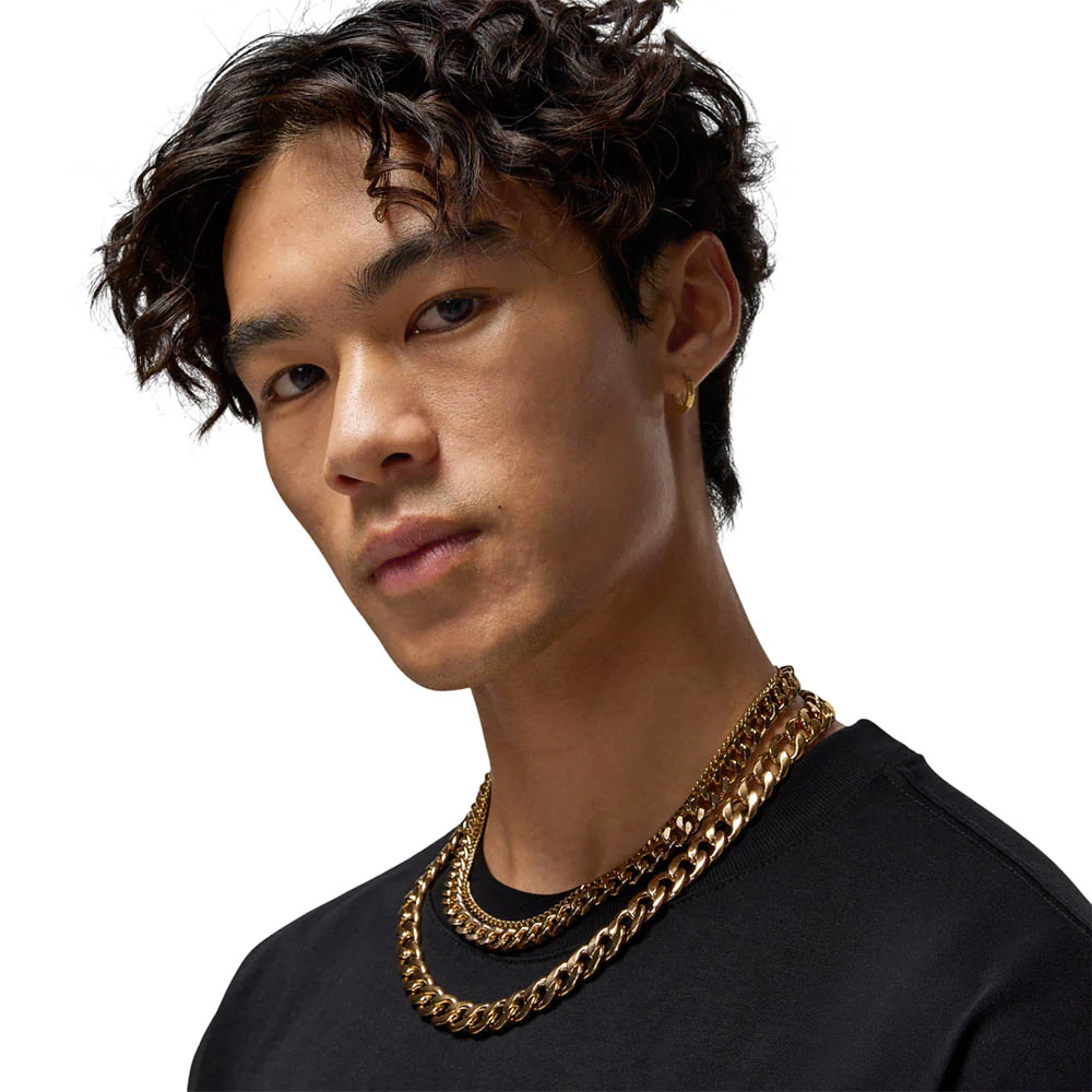 NIKE Jordan Men's Basketball T-Shirt - Black - L (US SIZE)