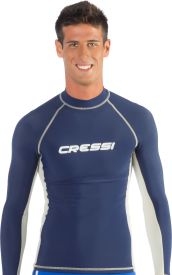 CRESSI Rash Guard Man Long Sleeve Blue - Blue - 3XL