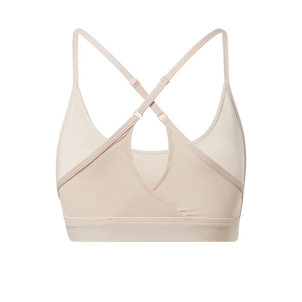 REEBOK Lux Strappy Women's Sports Bra - Beige - L (US SIZE)